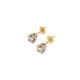 Caravanas En Oro 18K 2 Colores Y Brillantes Caravanas En Oro 18K 2 Colores Y Brillantes
