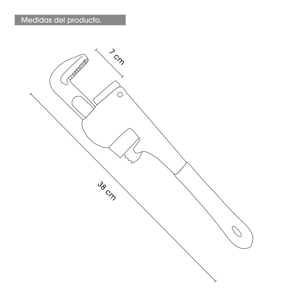 Pinza Llave Inglesa Stilson 18 Pulgadas Ajustable Para Caños Pinza Llave Inglesa Stilson 18 Pulgadas Ajustable Para Caños