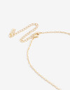 Cadena Corta con Dije Cubic zirconia Collar Floral Cubic Zirconia - Dorado