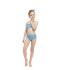 Traje De Baño Niña 3 Piezas Sirena Playa Piscina Cosplay Variante Color Azul Talle 100