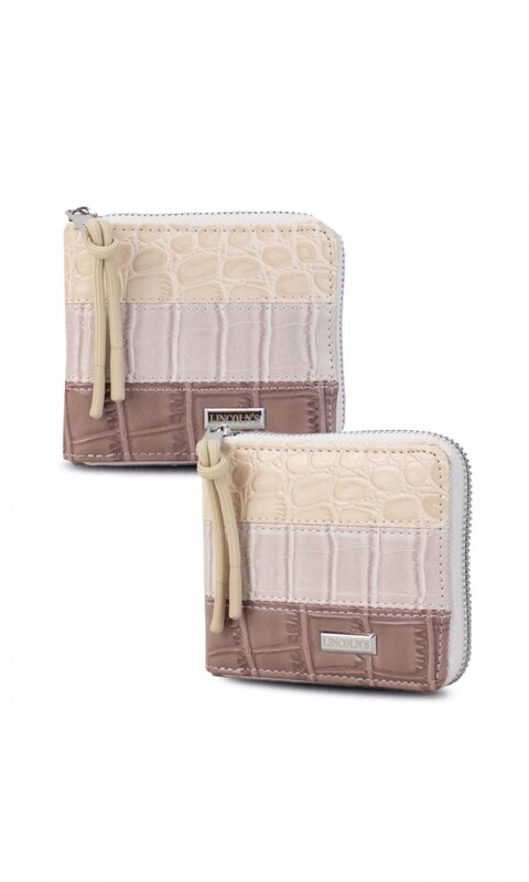 BILLETERA CANDELA CROCO PIEL CUARZO MAUVE