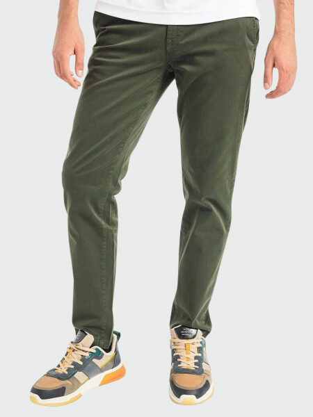 Hugo Boss -Pantalón casual de algodón, SCHINO-TABER Verde