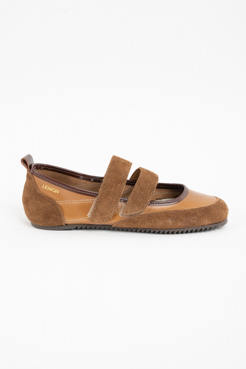 Chatita Cuero Combinada - Camel 