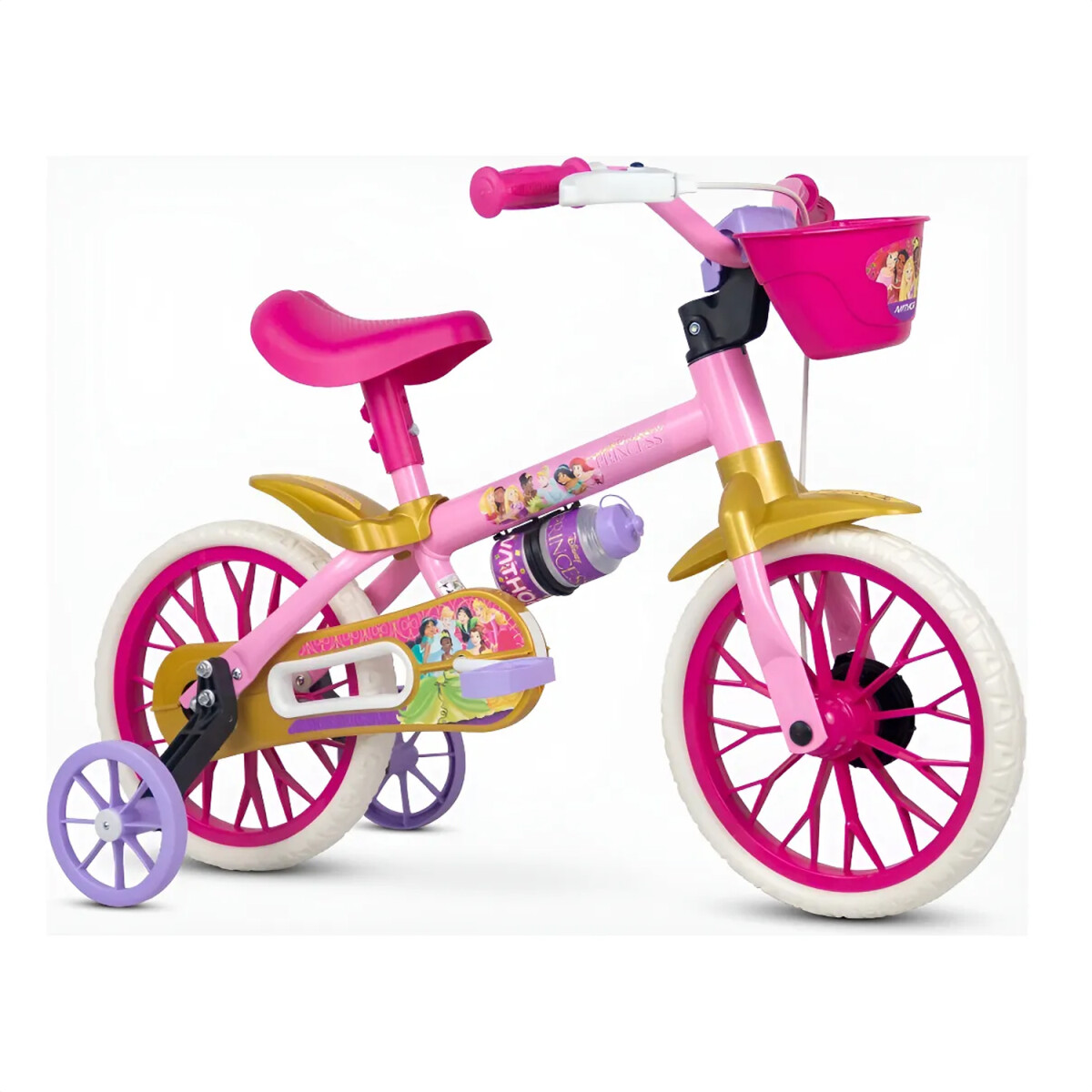 Bicicleta Princesa Disney Rodado 12" Nathor 51015 - BICICLETA PRINCESAS RODADO 12 51015 