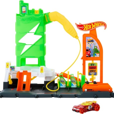 Playset Hot Wheels City Estación de Carga Eléctrica 001