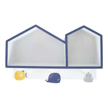 PERCHERO C/ESTANTE MADERA NATURAL-BEIGE CASITA OCÉANO