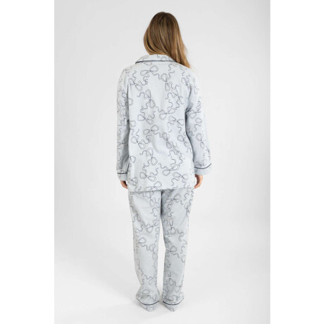 Pijama franela Celeste antique