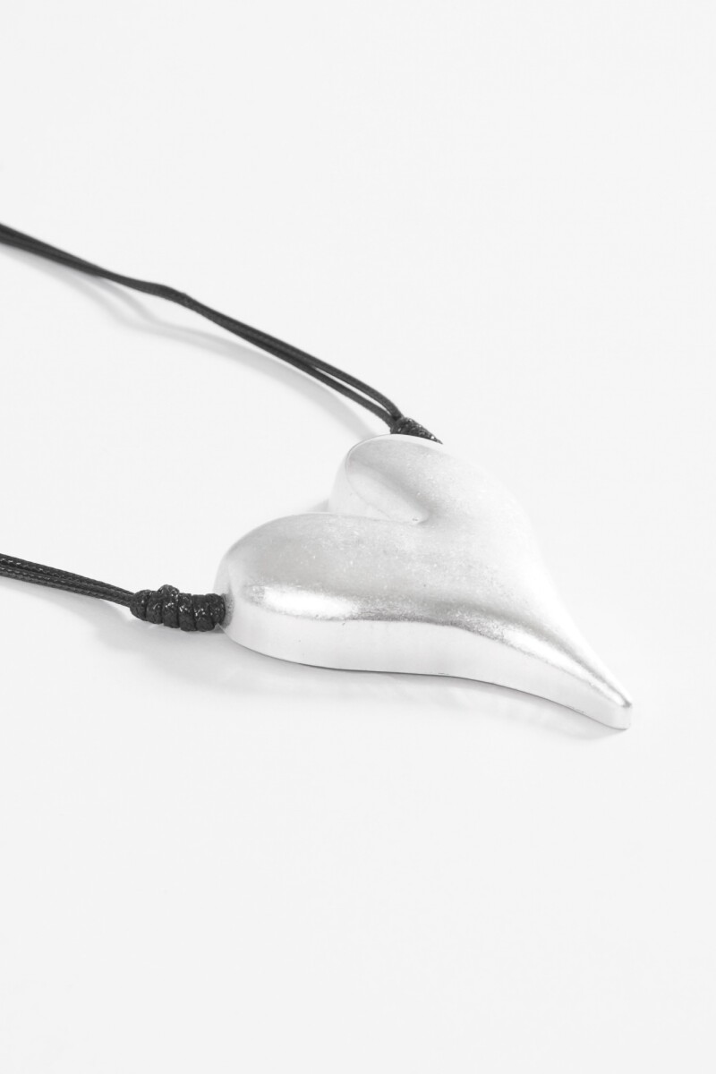 Collar cordón cora antique plateado