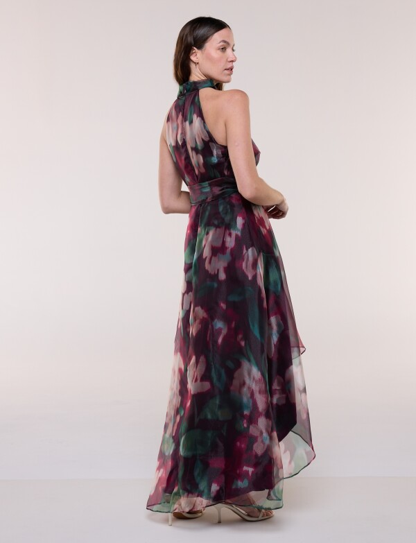 Vestido Halter Asimétrico VIOLETA/MULTI