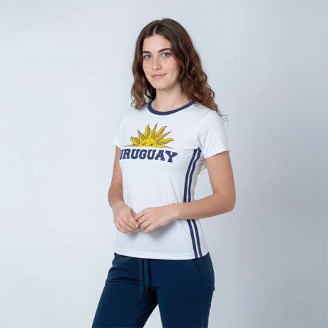 CAMISETA DAMA SOL UY BLANCO CE-DASOLUY-01 TALLE S BLANCO