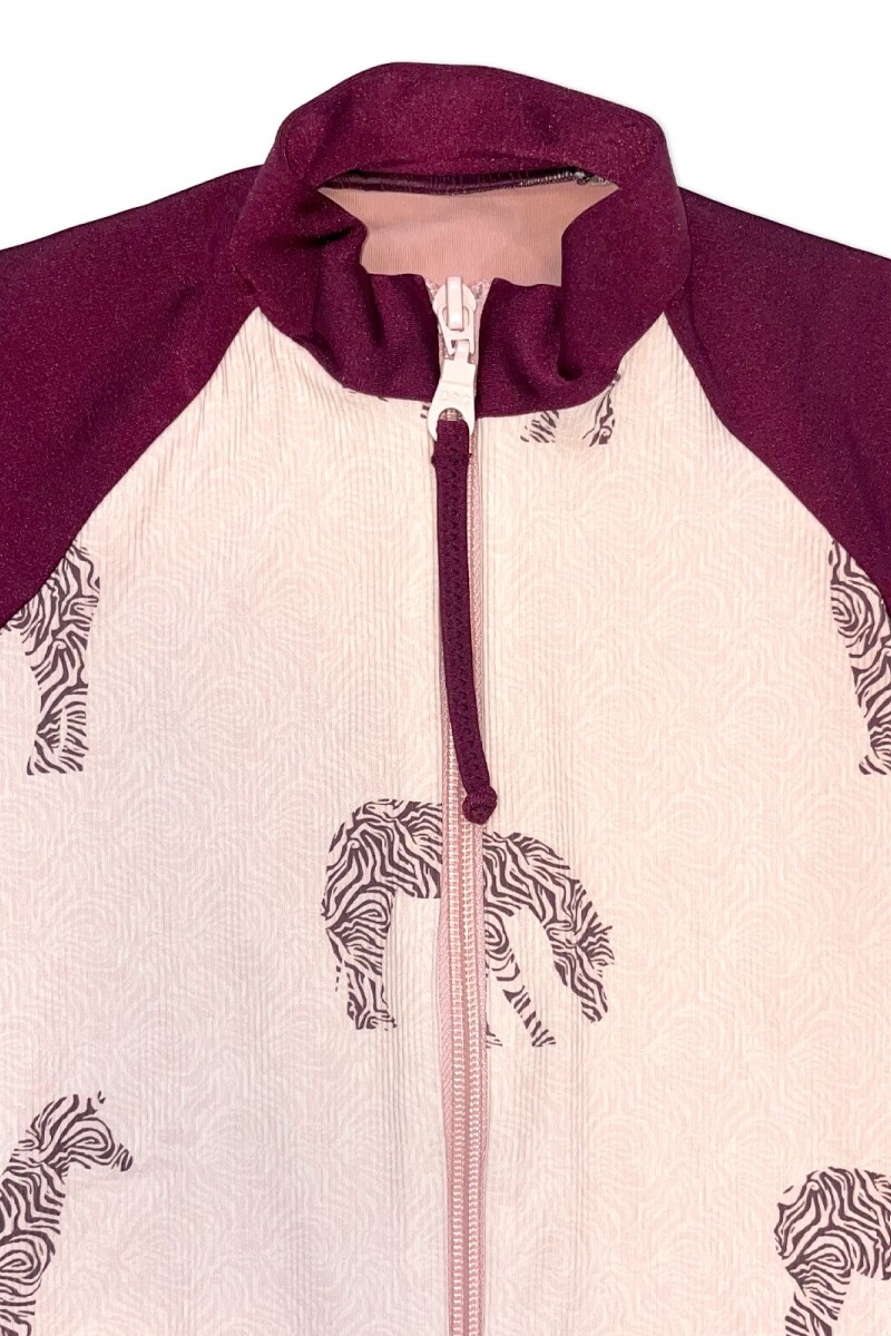 LITTLE SURFER ONE PIECE Zebra Pink