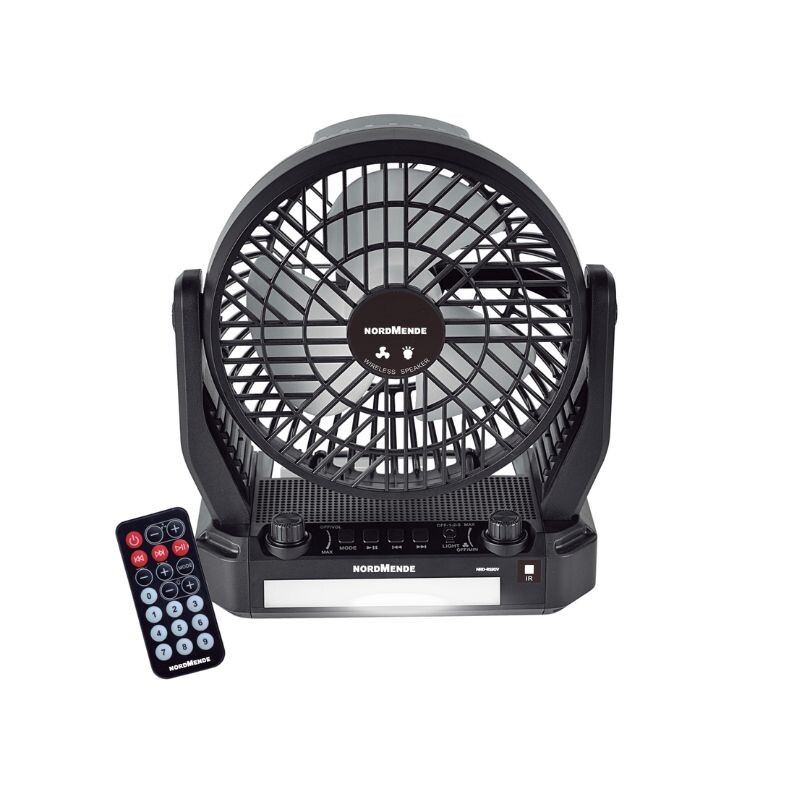 VENTILADOR CON RADIO Y LÁMPARA CON PANEL SOLAR NORDMENDE Ventilador Con Radio Y Lámpara Con Panel Solar Nordmende