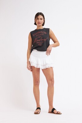 SHORT POLLERA MÁLAGA BLANCO