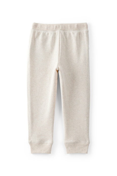 Pantalón deportivo de algodón, crema Sin color