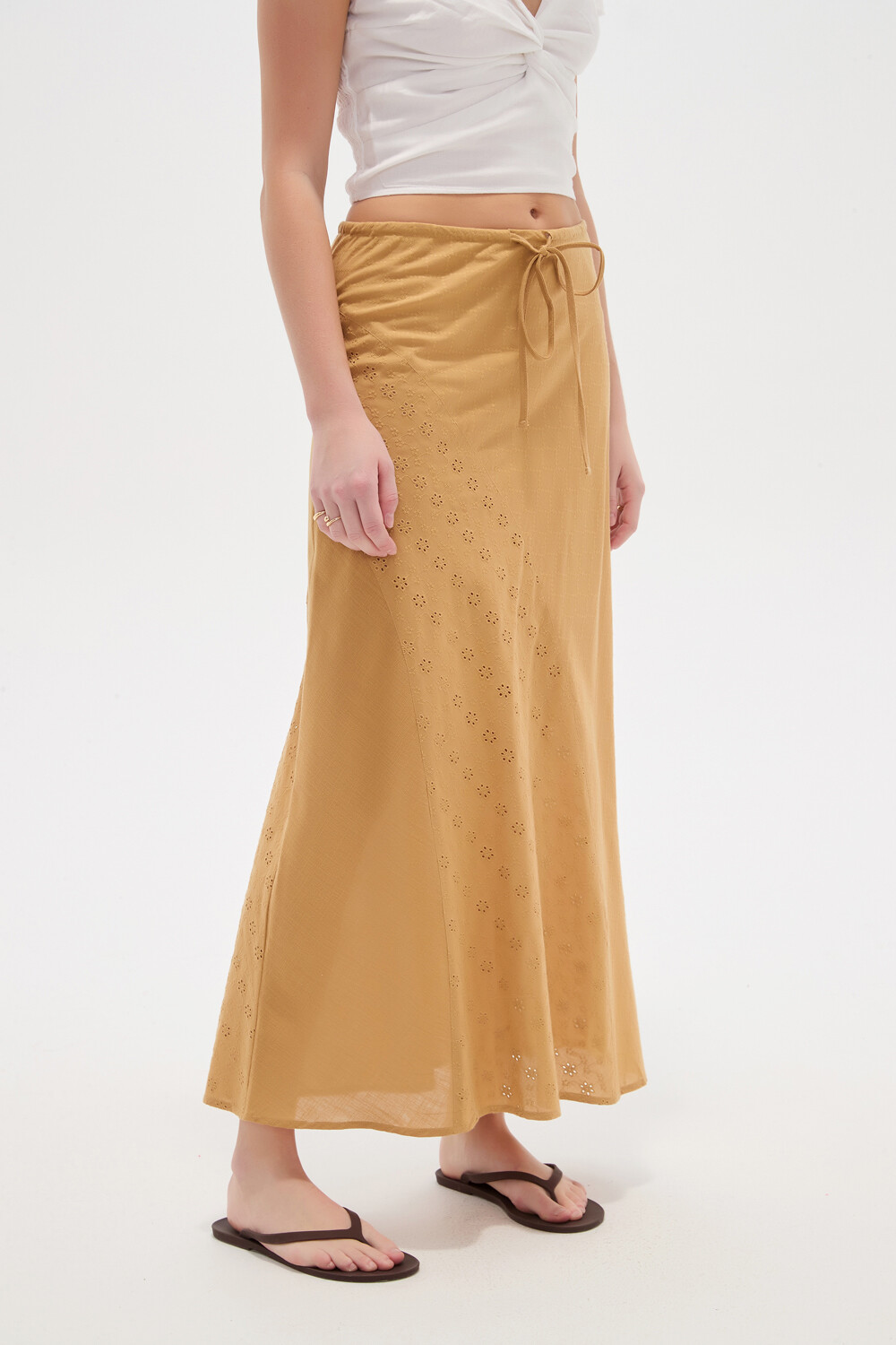 Falda Aglae Beige Oscuro