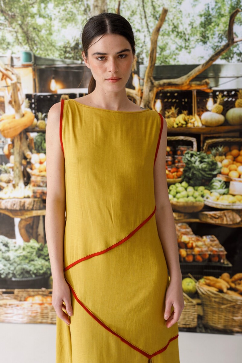 PRE VENTA VESTIDO TRAZOS Pistacho Y Bordo