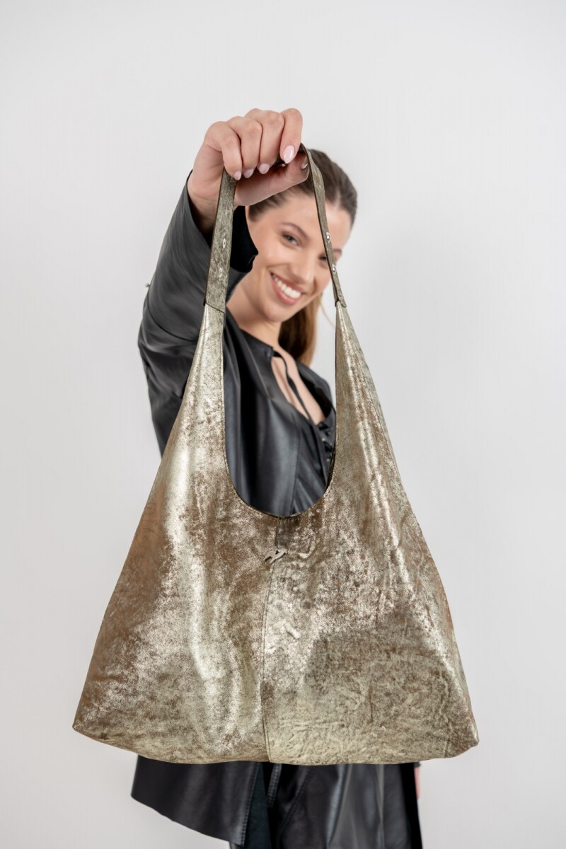 Cartera de cuero Oslo - Peltre Gastado 