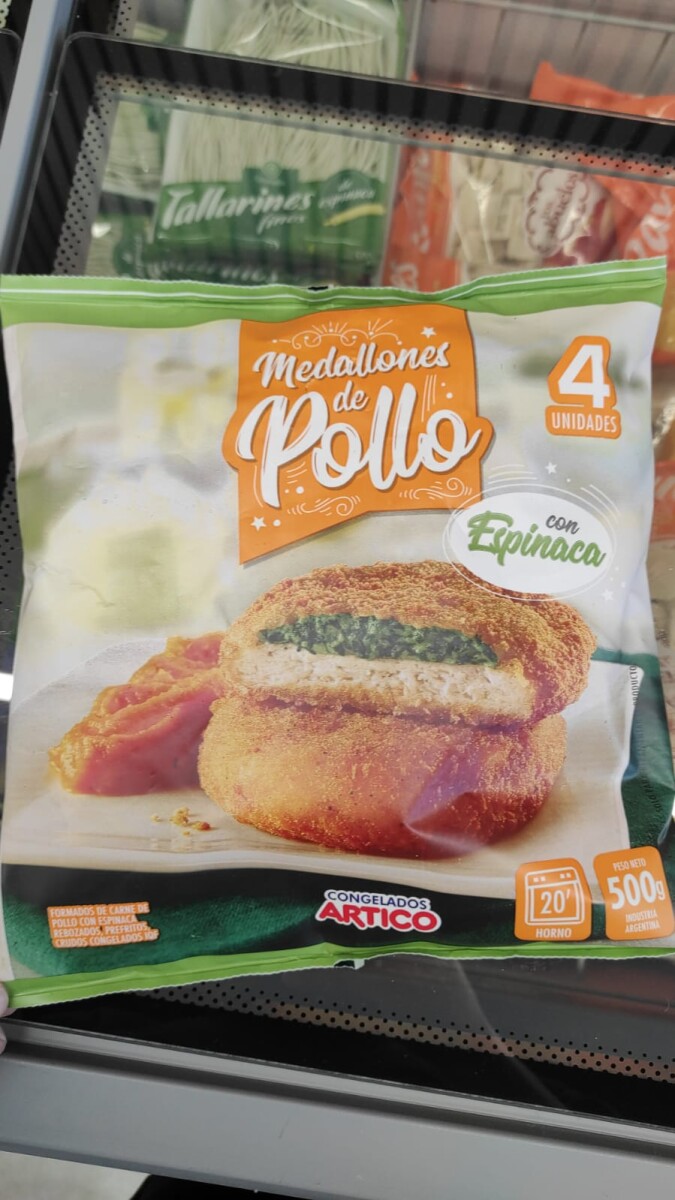 MEDALLONES POLLO ESPINACA 500G +SOLO PDE O WEB+ 