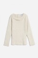 Sweater con volado CRUDO
