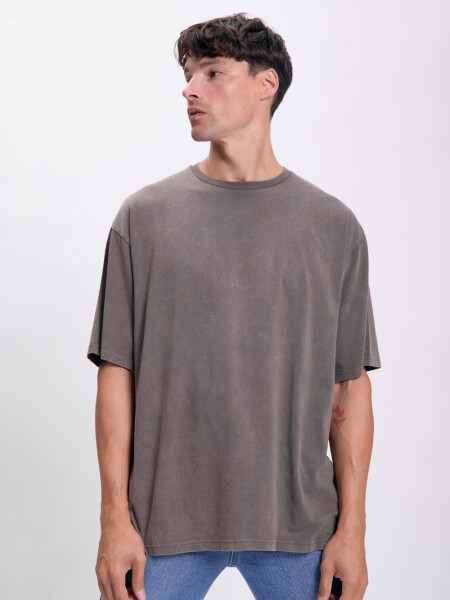 Remera oversize Gris Oscuro
