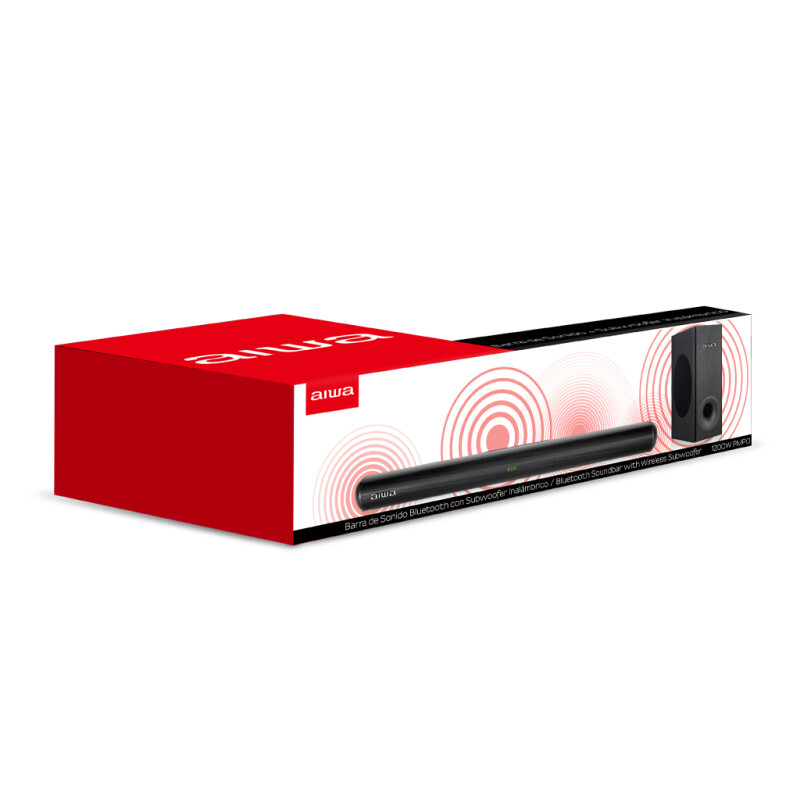 Barra de Sonido Bluetooth AIWA 2.1 Canles 120W RMS con Subwoofer inalámbrico | AW-SBH21W-W Barra de Sonido Bluetooth AIWA 2.1 Canles 120W RMS con Subwoofer inalámbrico | AW-SBH21W-W