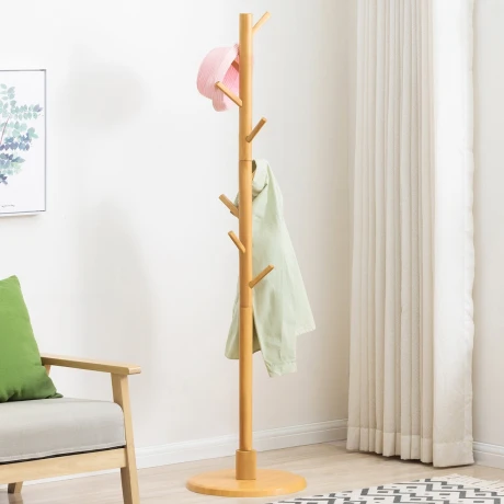 Perchero de Pie Madera Claro 163X35CM 112-97 001