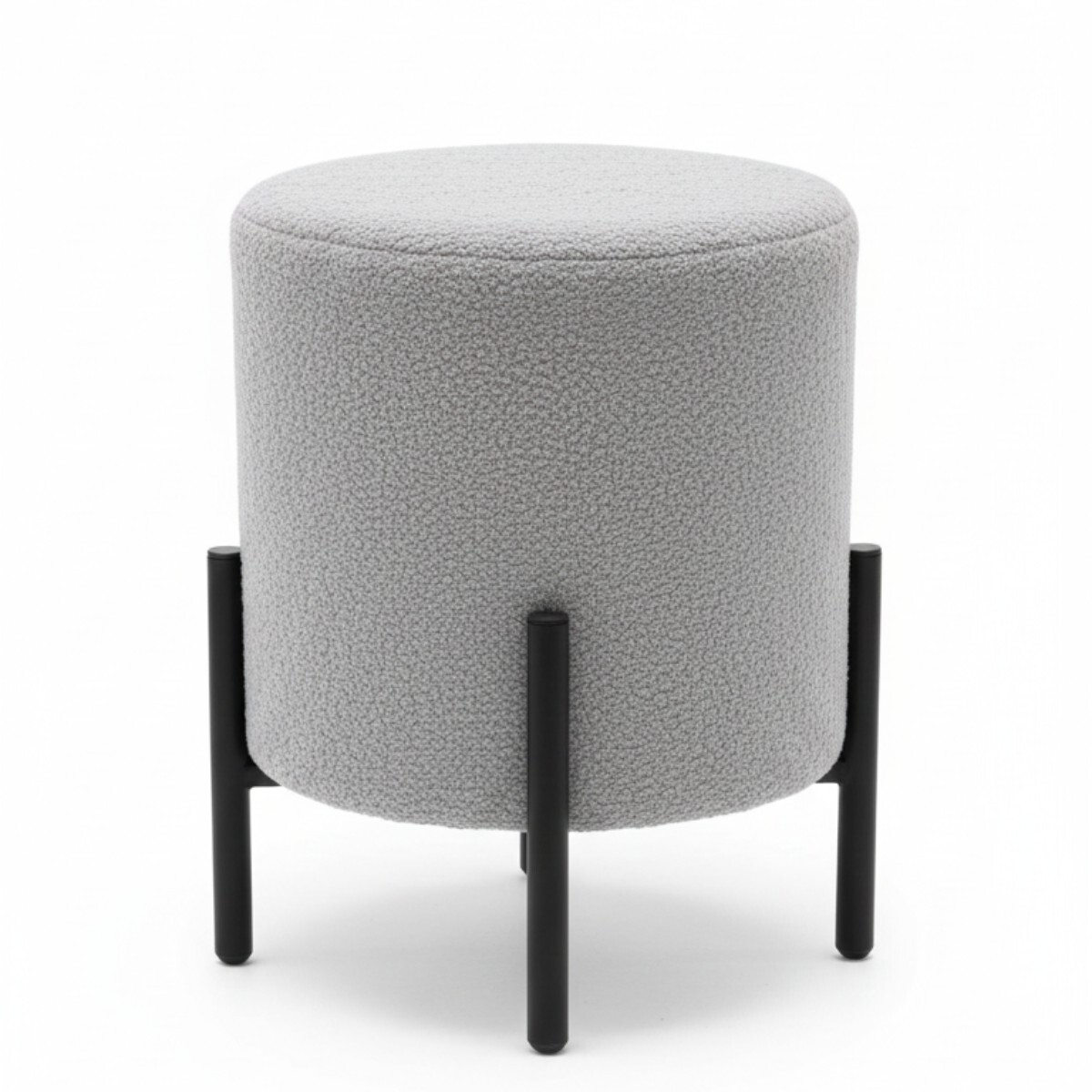 PUFF FELPUDO GRIS 35X35X37CM 