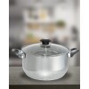 Cacerola Cuori Giulia con tapa de vidrio acero inox. 5lts Cacerola Cuori Giulia con tapa de vidrio acero inox. 5lts