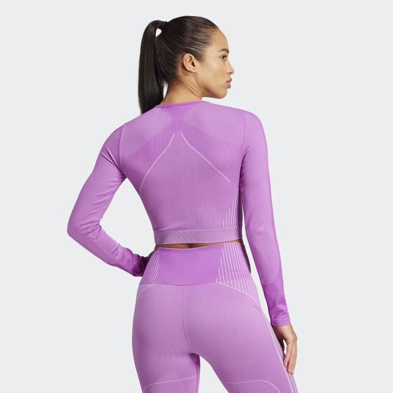 Remera Adidas Manga Larga Tejida Violeta