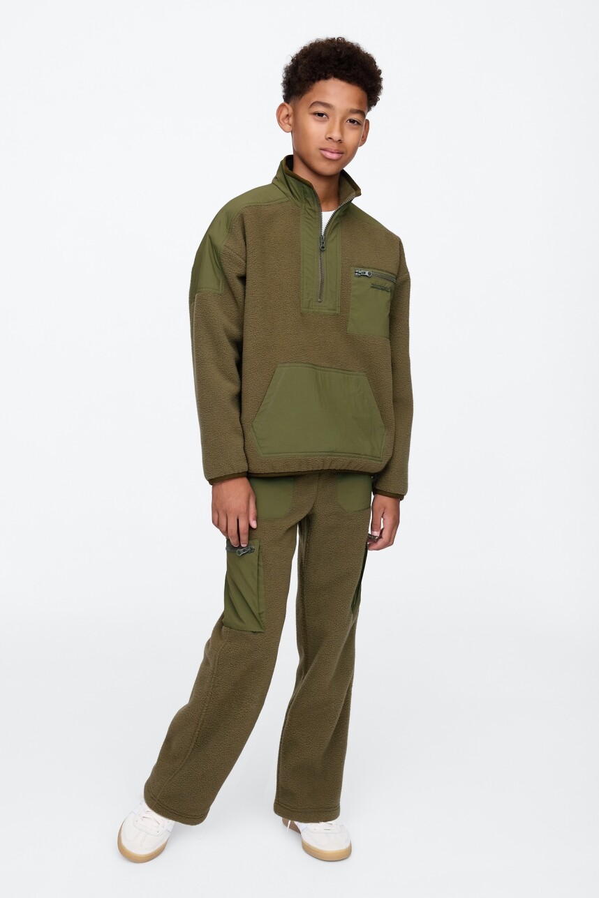 Buzo Cozy Niño Army Jacket Green