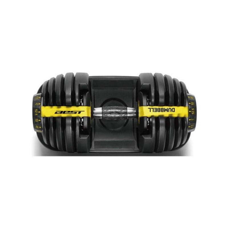 Mancuerna ajustable de 2.5 a 20kg Best Negro