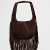 Bolso Amazonia En Cuero Gamuza Marron