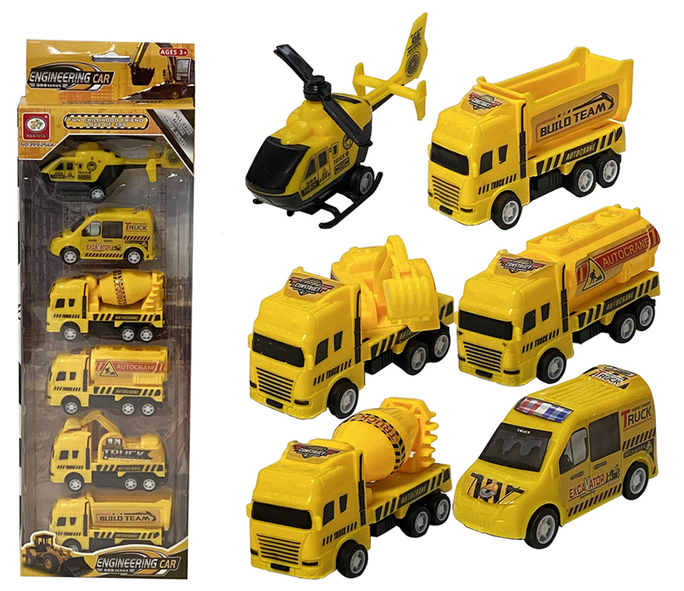 Set de vehiculos de construccion 6 piezas 