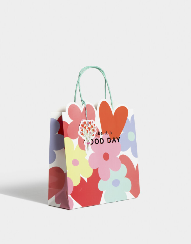 Accesorios Regalos Estampados Bolsa De Regalo Estampada Make It A Good Day - Combinacion Multicolor