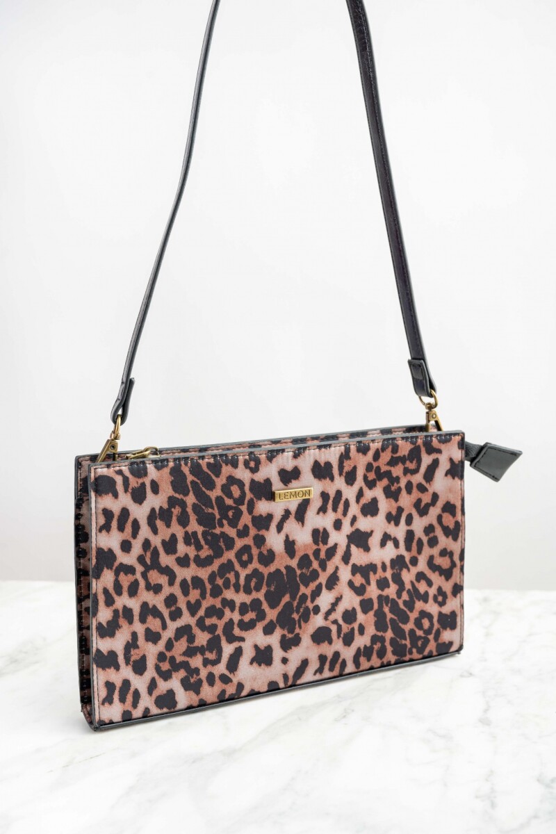 Cartera Animal Print Camel