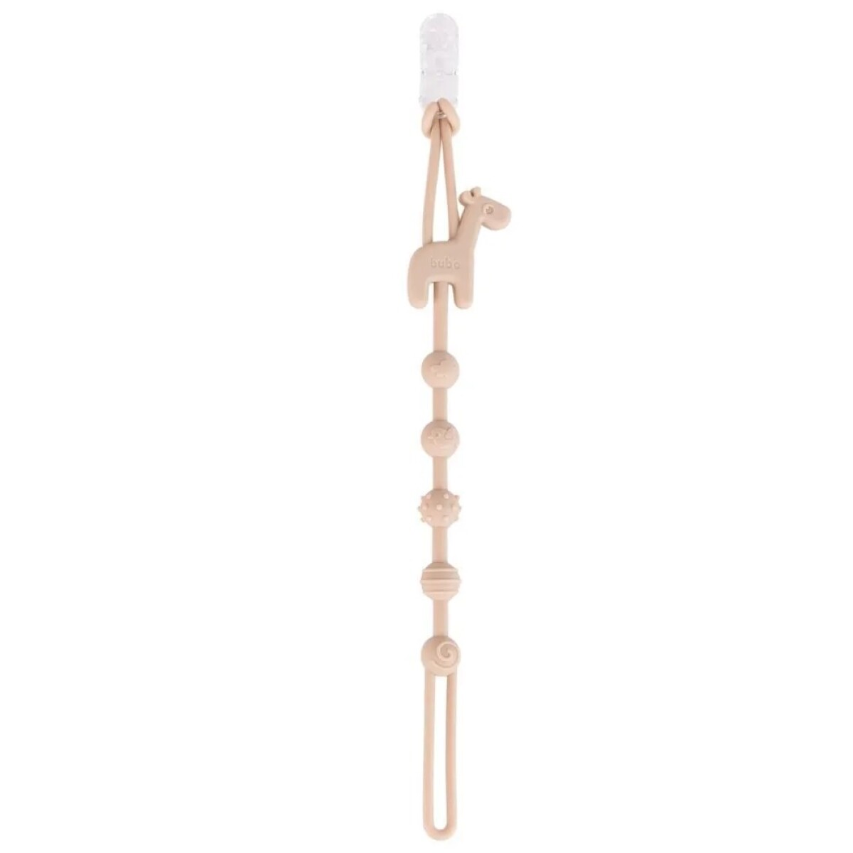 Clip para chupete silicona BUBA Cloudy - beige 