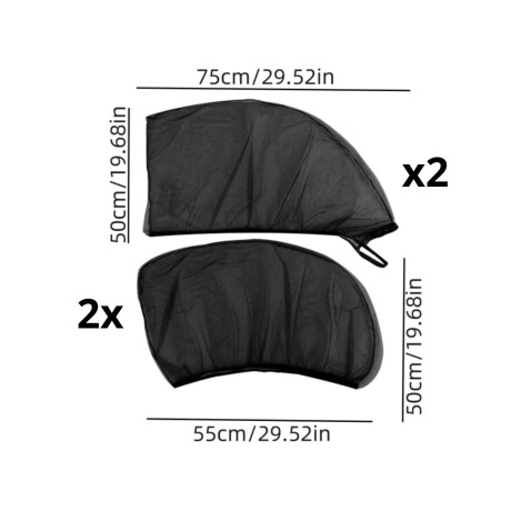 Set Mallas Parasoles Antimosquitos Universales para Auto 001