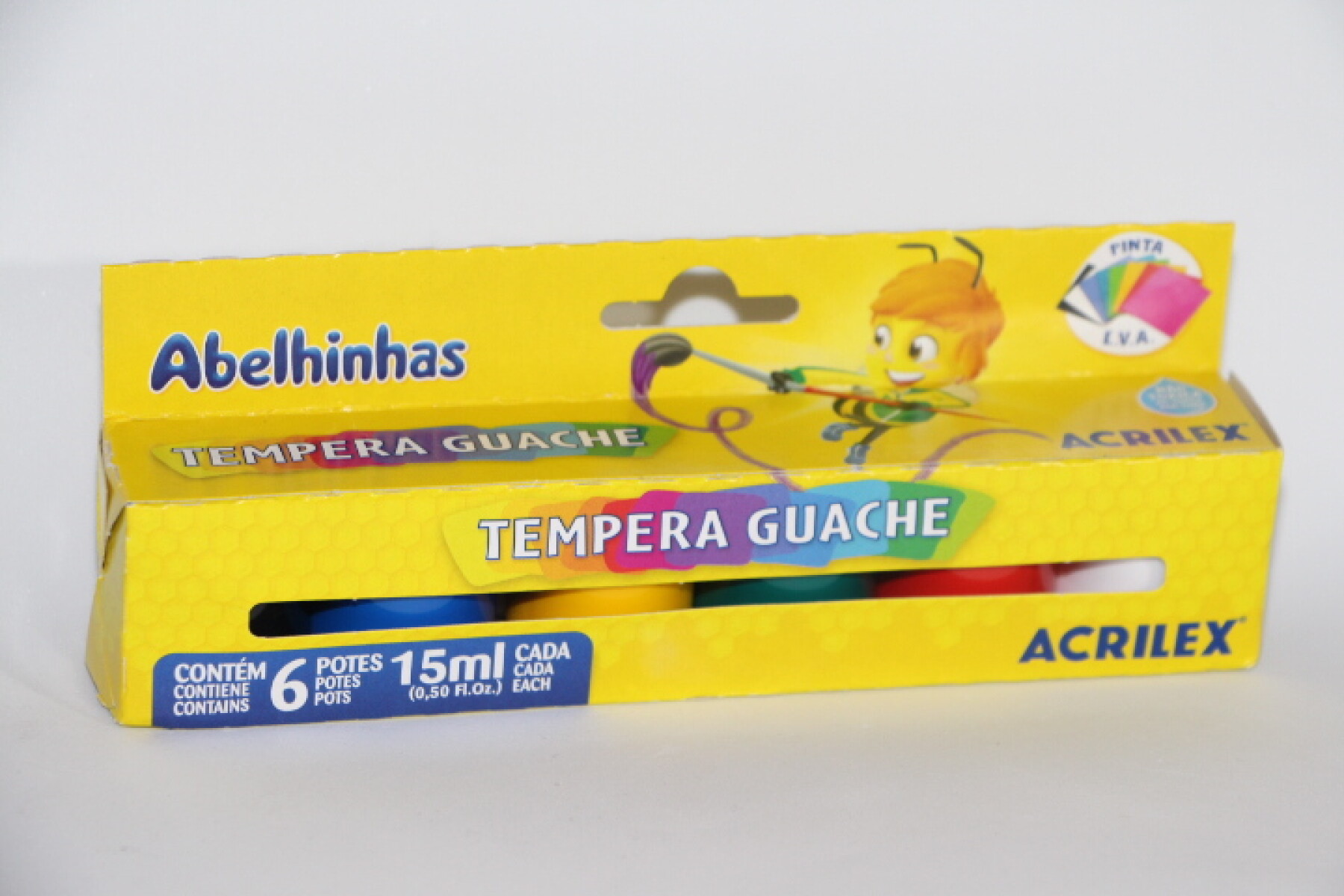 PINTURA TEMPERA ACRILEX X 6 COLORES 