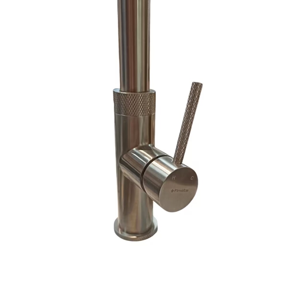 Grifería de Cocina Monocomando de mesada Virtus Extensible Gris Satinado Grifería De Cocina Monocomando De Mesada Virtus Extensible Gris Satinado