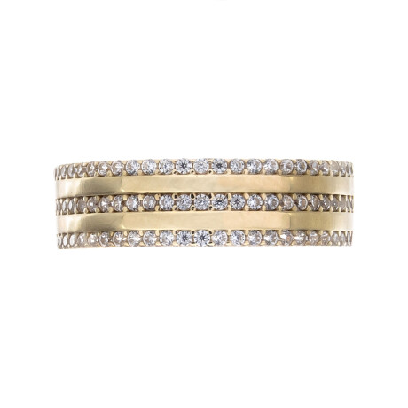 Anillo de oro 10 ktes con circonias. Anillo de oro 10 ktes con circonias.