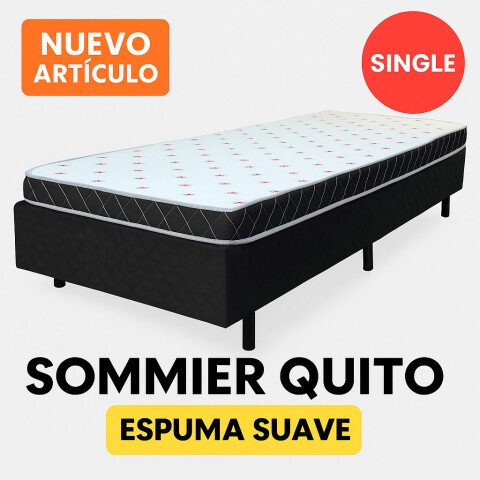 Sommier QUITO - 1 Plaza - Espuma - Suave -188x78x47 - 70K Sommier QUITO - 1 Plaza - Espuma - Suave -188x78x47 - 70K