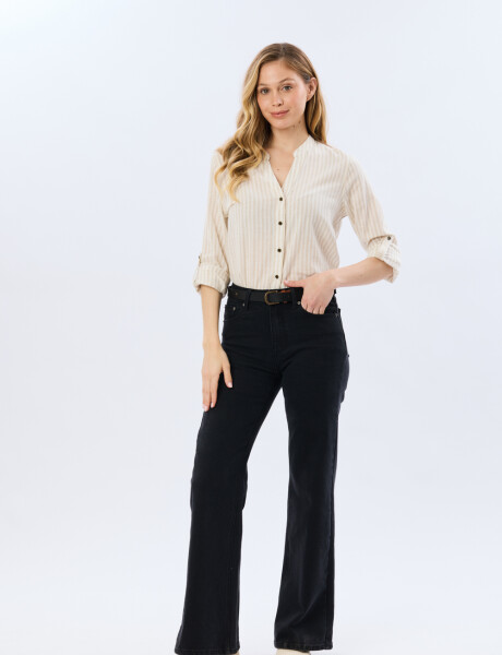 PANTALÓN DE JEAN WIDE LEG Negro