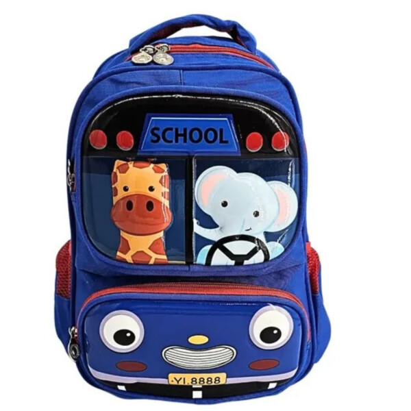 Mochila Infantil Pre-escolar Con Relieve Animales BUS