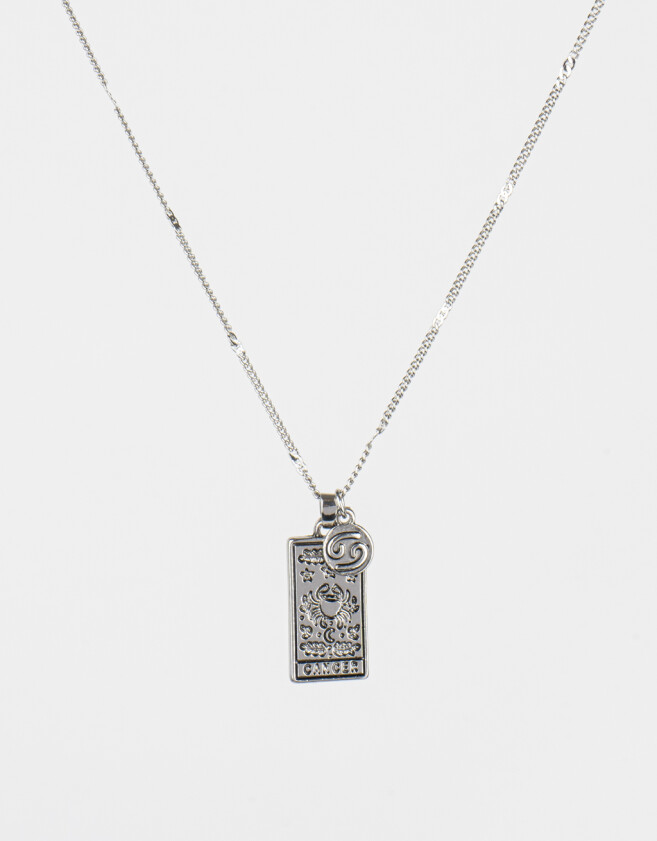 Cadena Corta con Dije De zodíaco Cadena Con Dije De Zodíaco Cáncer - Plateado