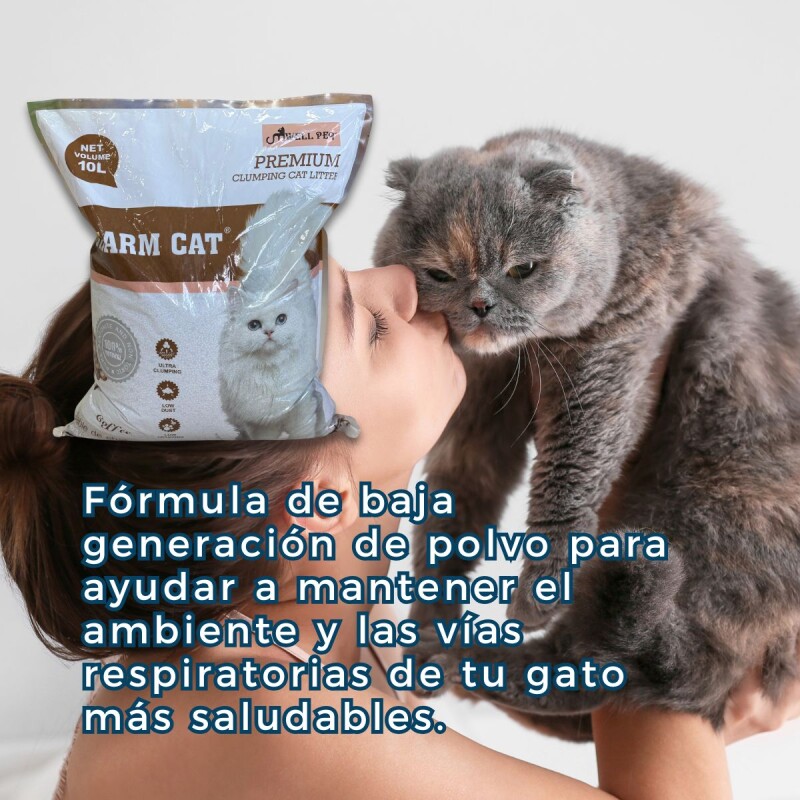 ARENA SANITARIA AGLOMERANTE CHARM CAT PREMIUM BAJO POLVO SIN OLORES 8 KG CAFE