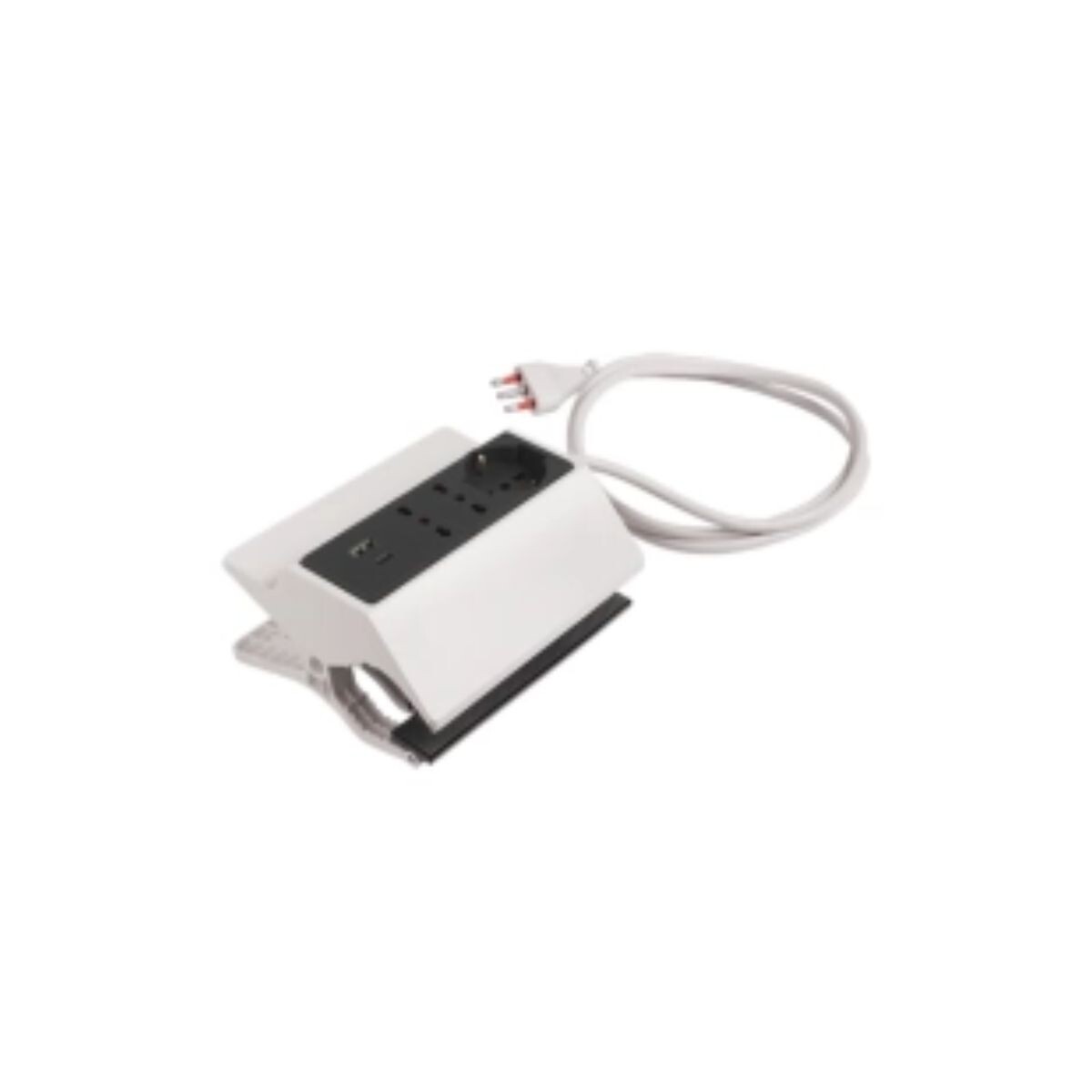 Prolongación Tipo Pinza Schuko+ 2 Bipaso + Usb C + Usb 