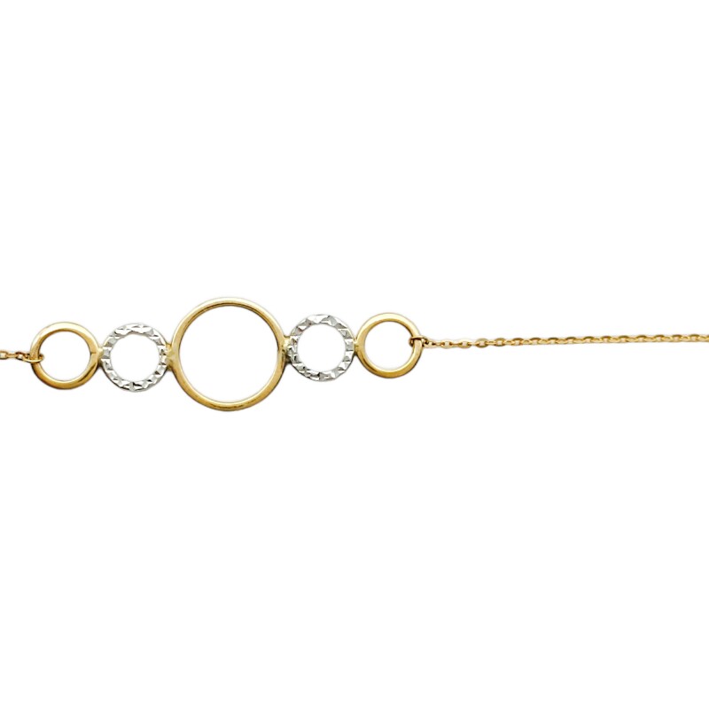 Pulsera Circulos Eternity-Oro bajo-Sin Piedra-PU8083 sinpiedra