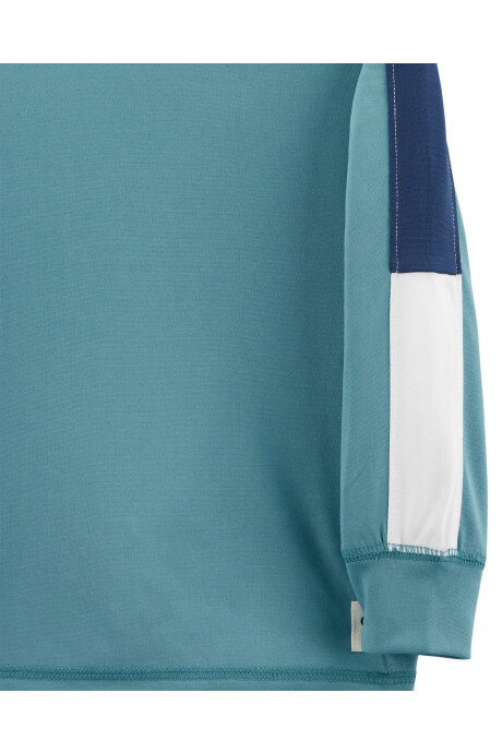 Remera Color Block Manga Larga Sin color