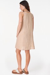 Vestido Diario Beige