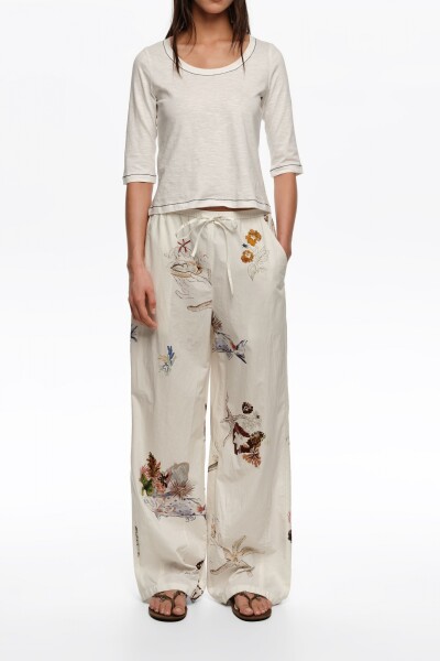 PANTALÓN RECTO Blanco